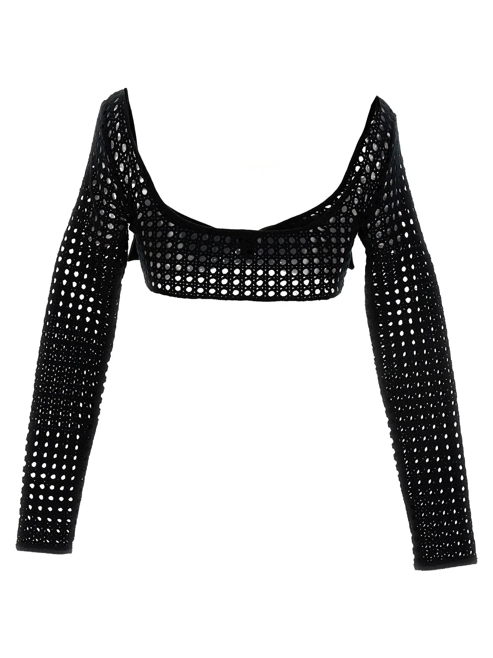 Giambattista Valli Black Polyester Long Sleeve T-Shirt
