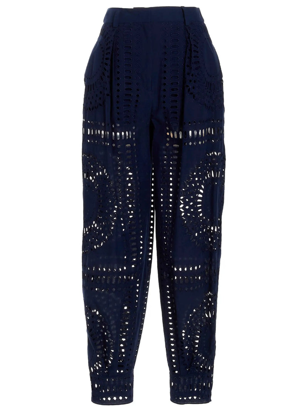 Alberta Ferretti Blue Cotton Casual Pants