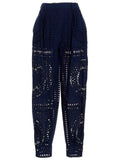 Alberta Ferretti Blue Cotton Casual Pants