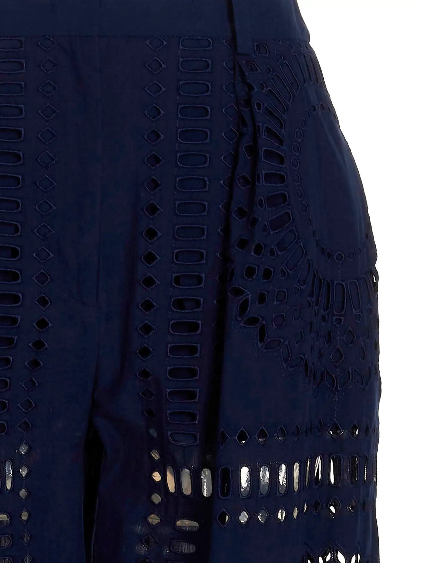 Alberta Ferretti Blue Cotton Casual Pants