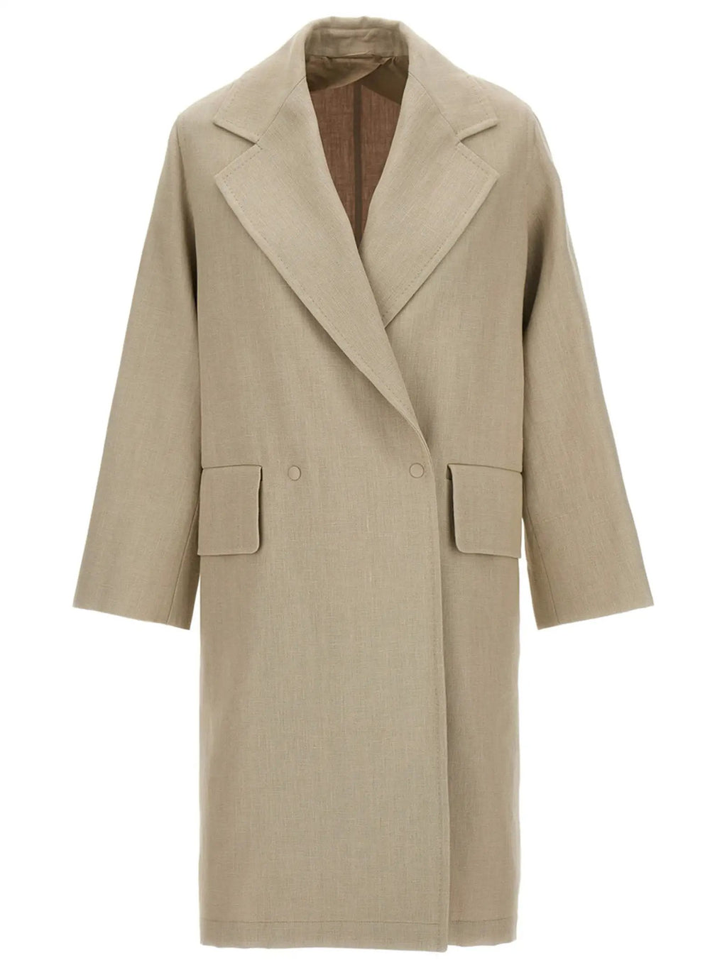 Max Mara Beige Linen Coat