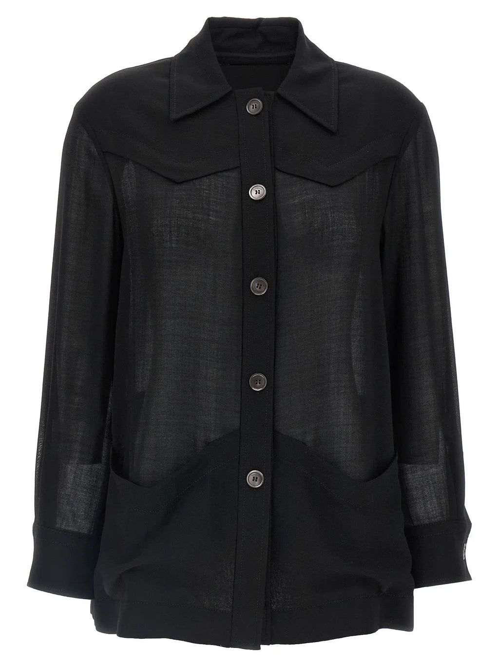 Ferragamo Black Virgin Wool Blouse