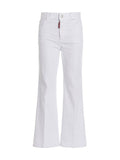 Dsquared² White Cotton Flared Jeans