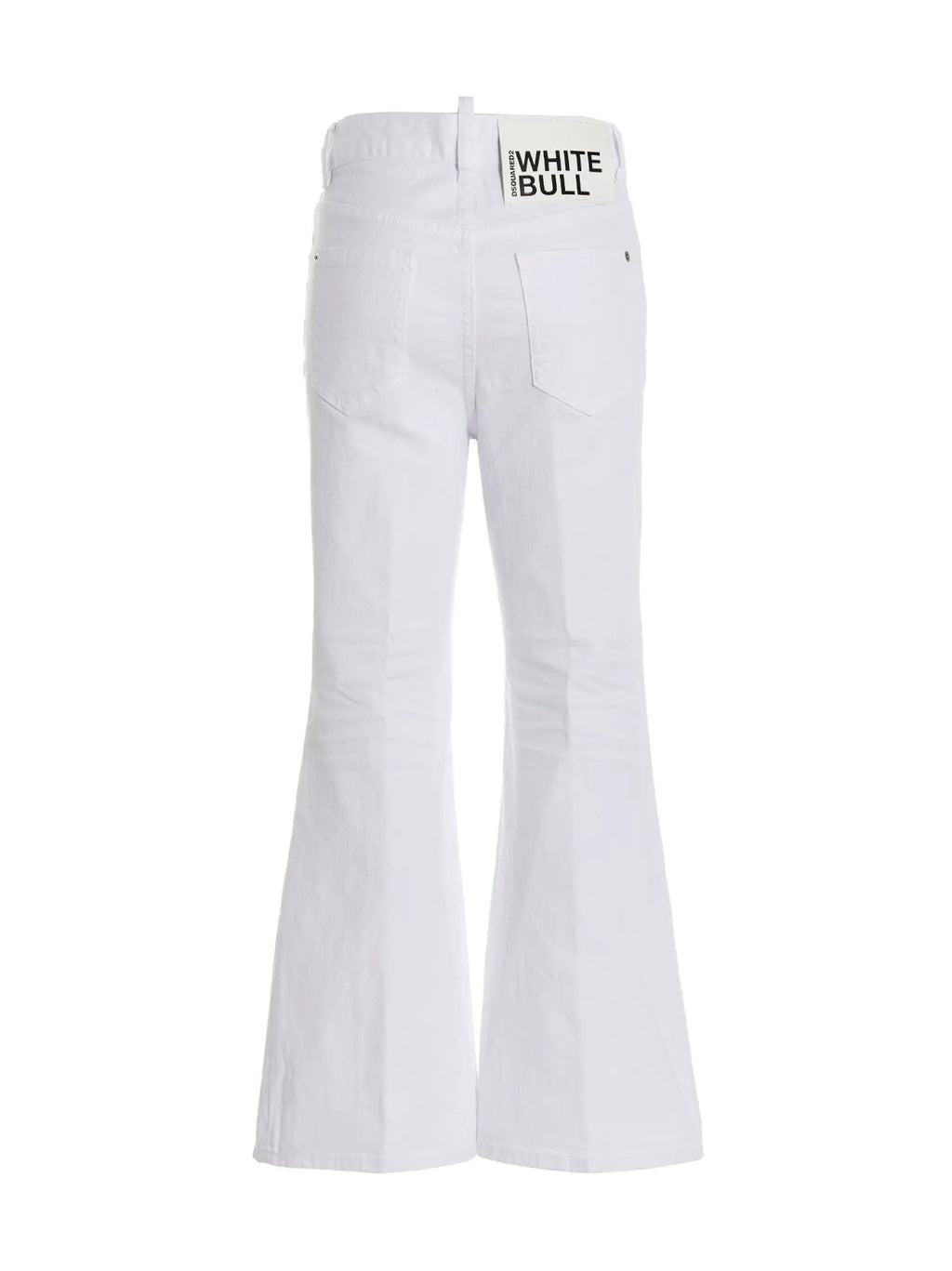 Dsquared² White Cotton Flared Jeans