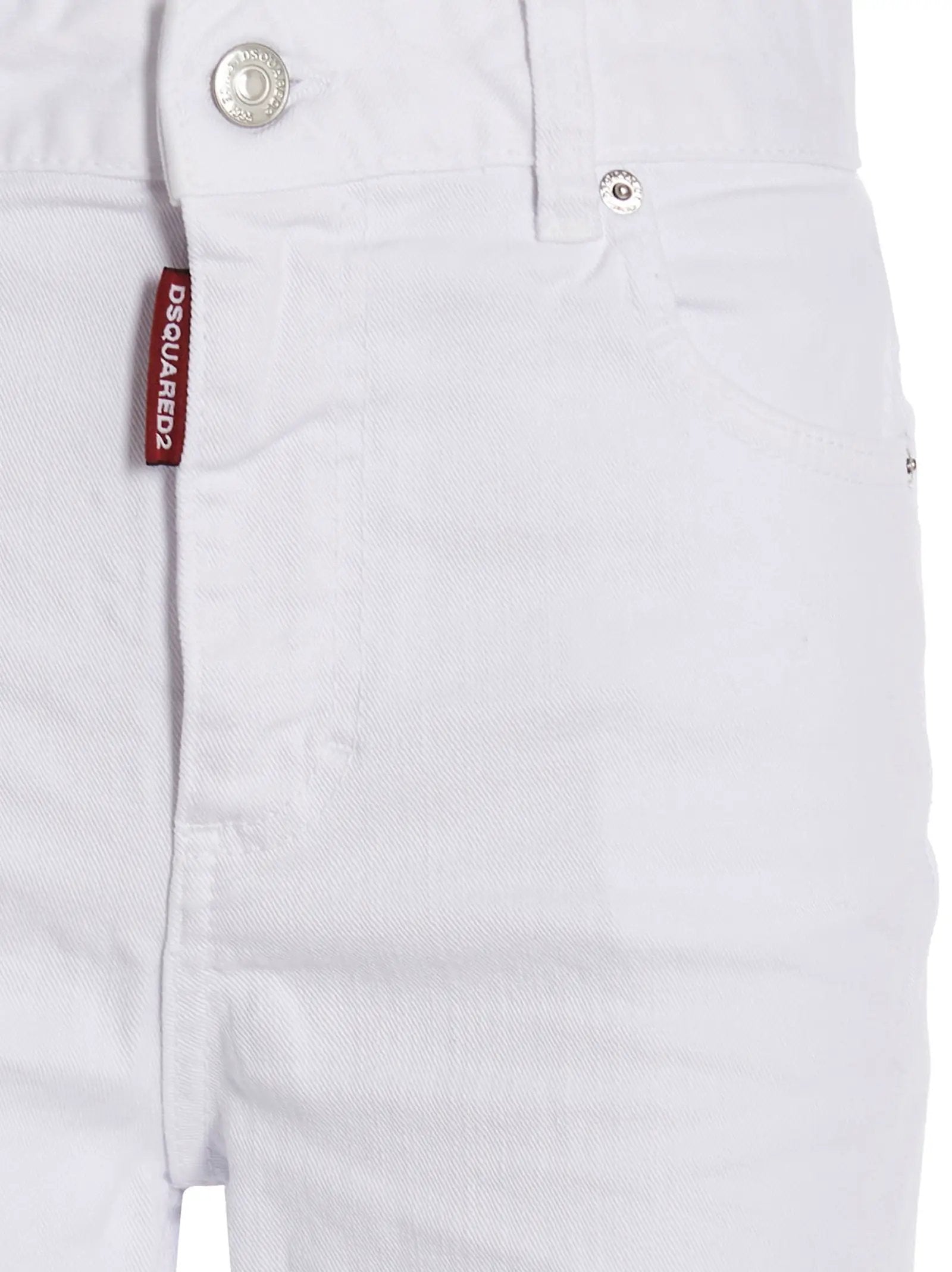 Dsquared² White Cotton Flared Jeans