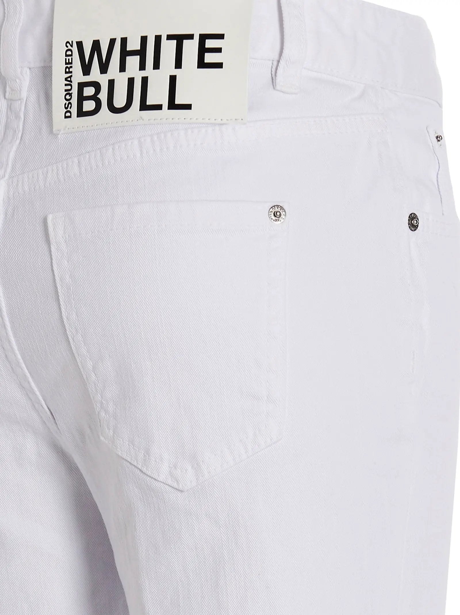 Dsquared² White Cotton Flared Jeans