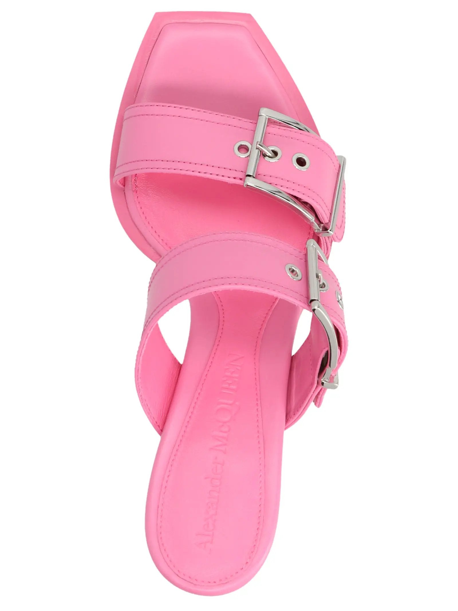 Alexander McQueen Multicolor Calfskin Stiletto Heel Sandals