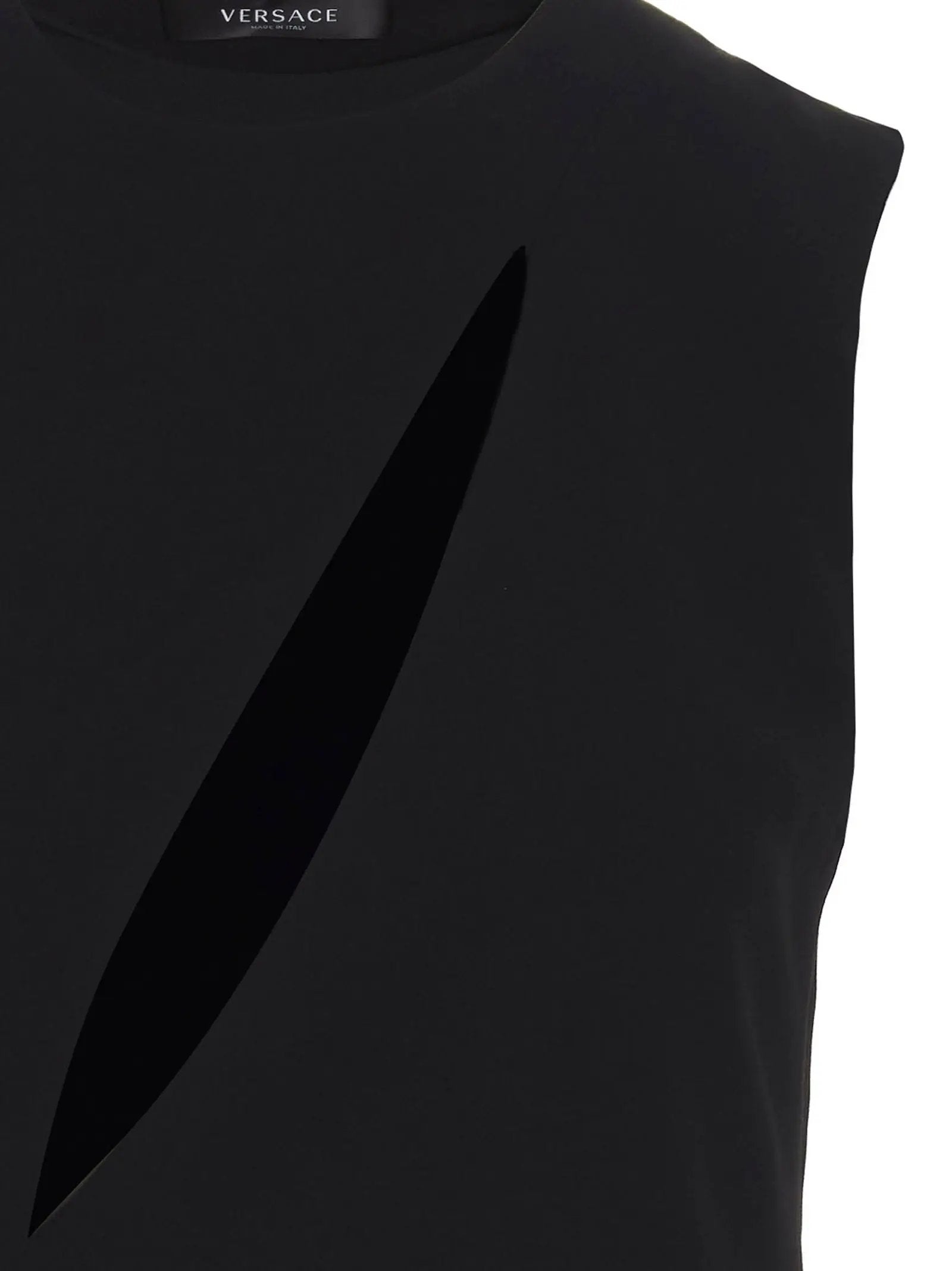 Versace Black Acetate Midi Dress