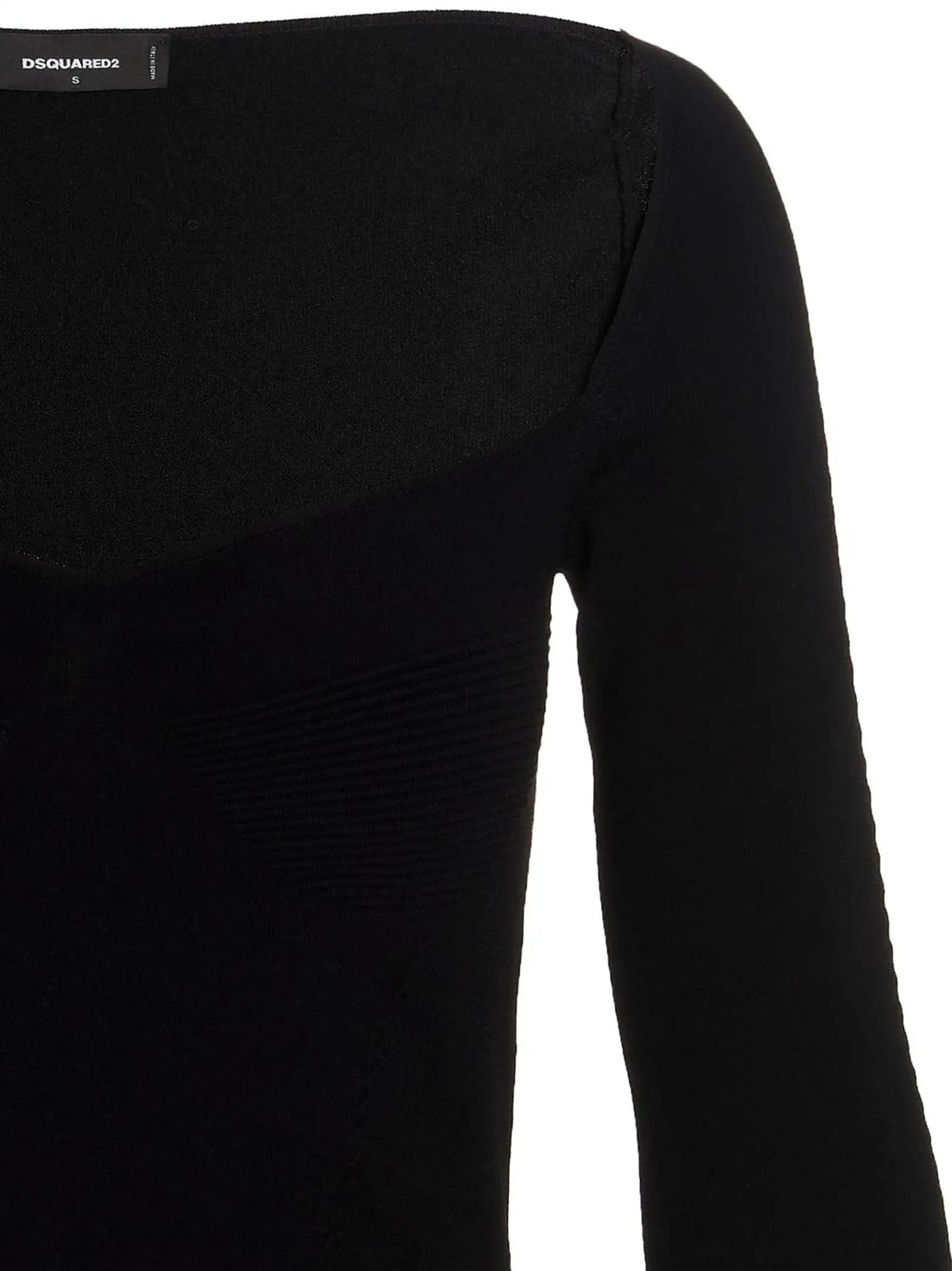Dsquared² Black Viscose Mini Skirt