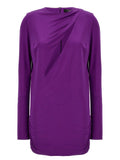 Versace Purple Viscose Short Dress