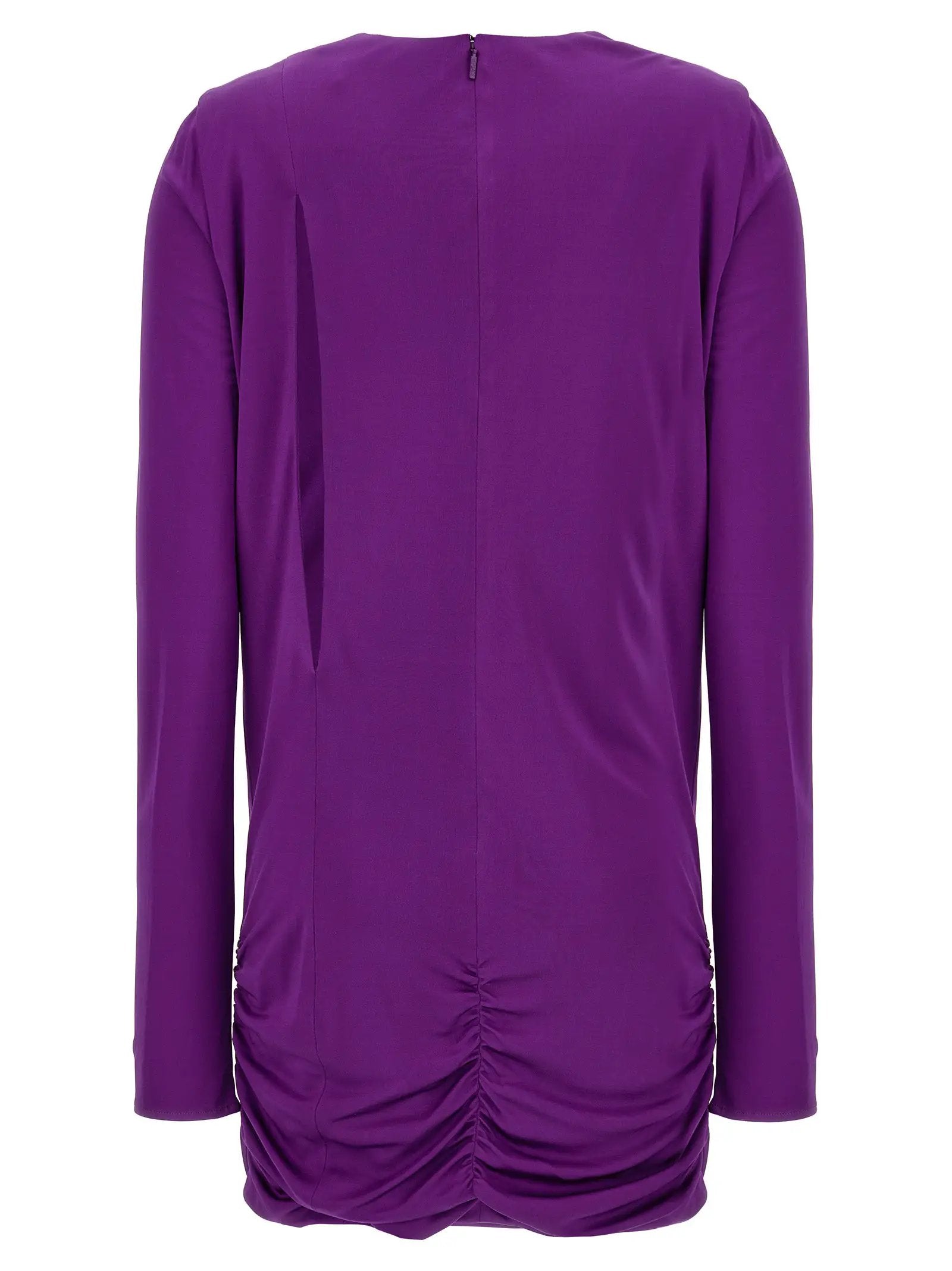 Versace Purple Viscose Short Dress