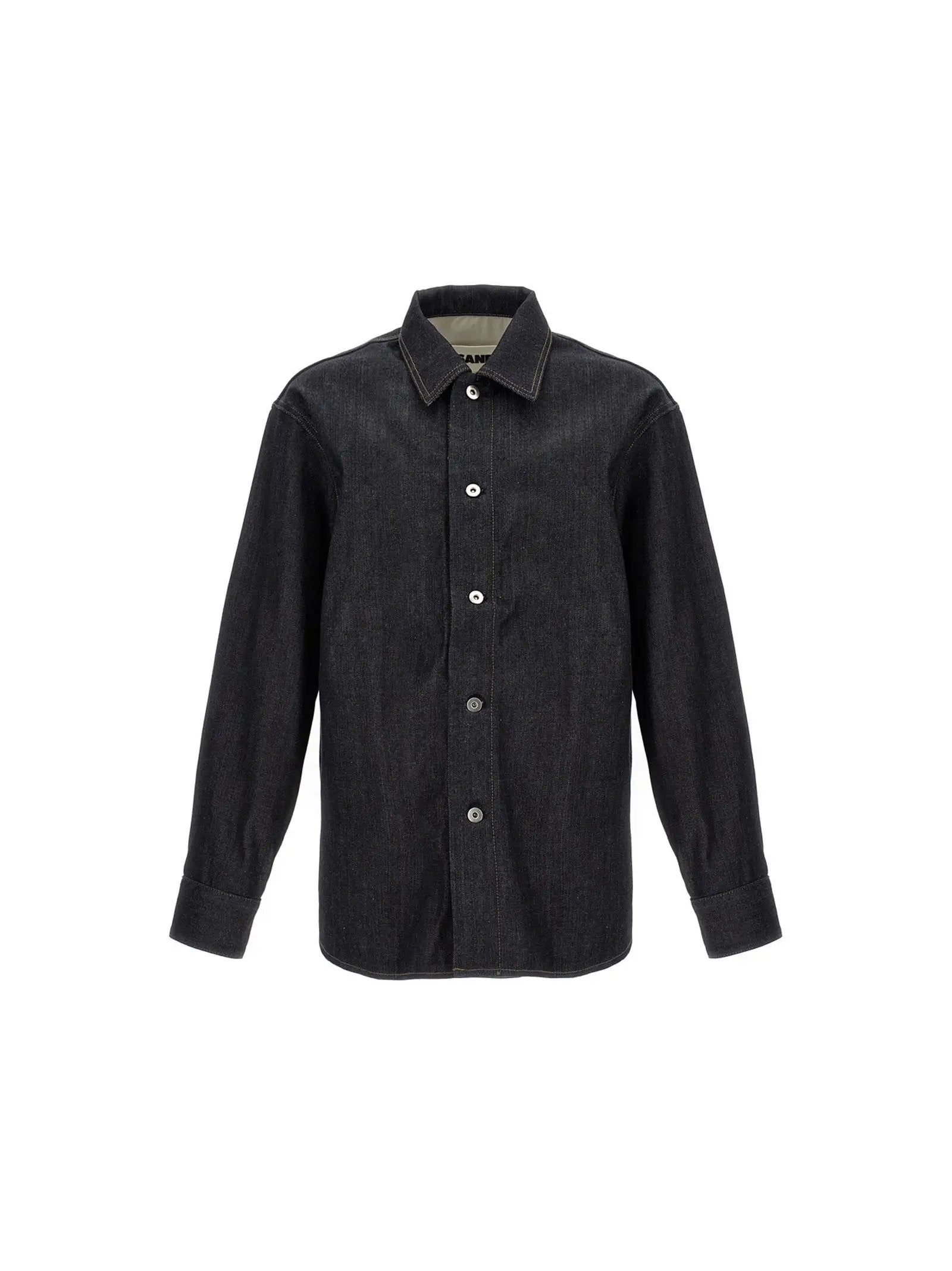 Jil Sander Blue Cotton Blouse