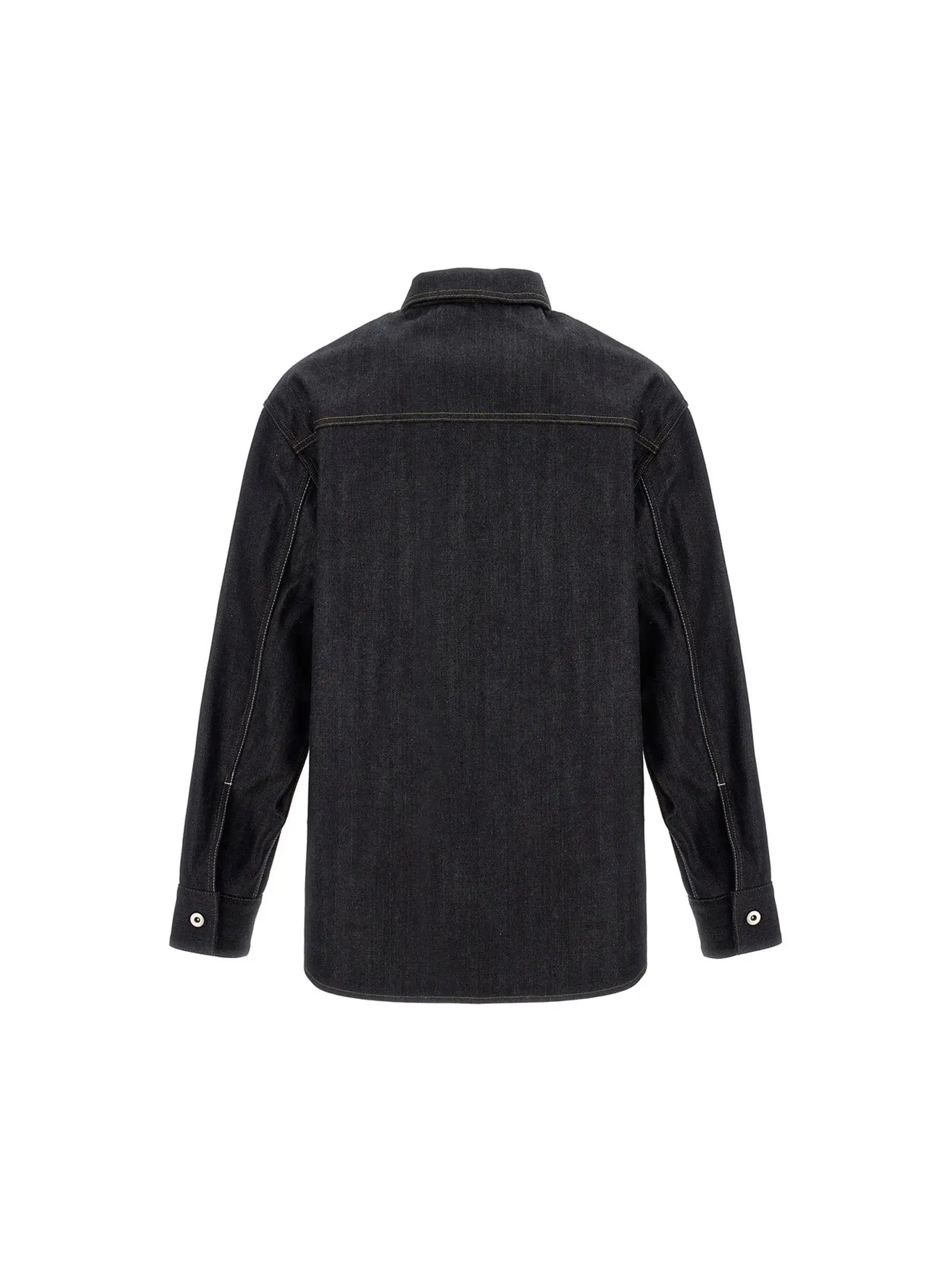 Jil Sander Blue Cotton Blouse