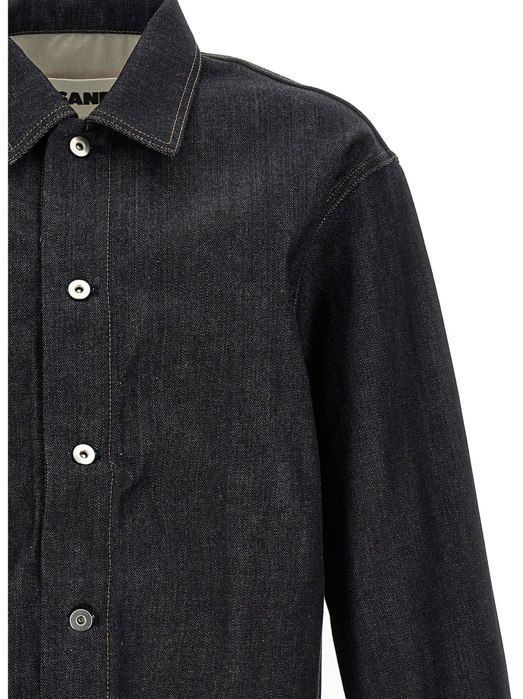 Jil Sander Blue Cotton Blouse