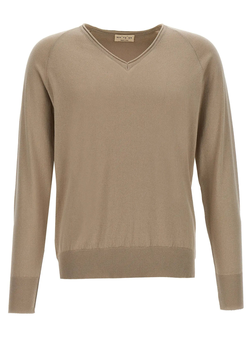 MA'RY'YA Beige Cotton Cardigan