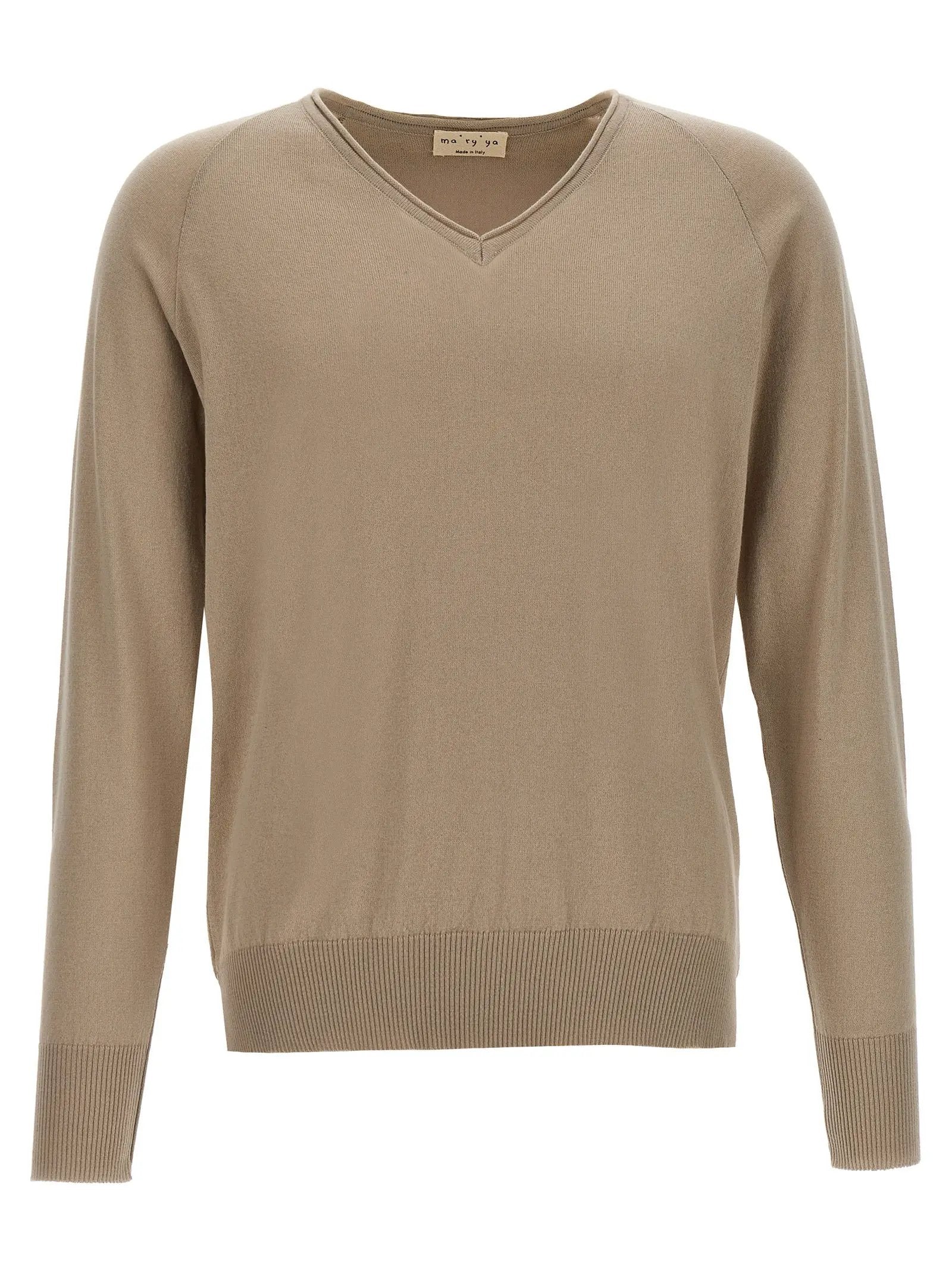 MA'RY'YA Beige Cotton Cardigan