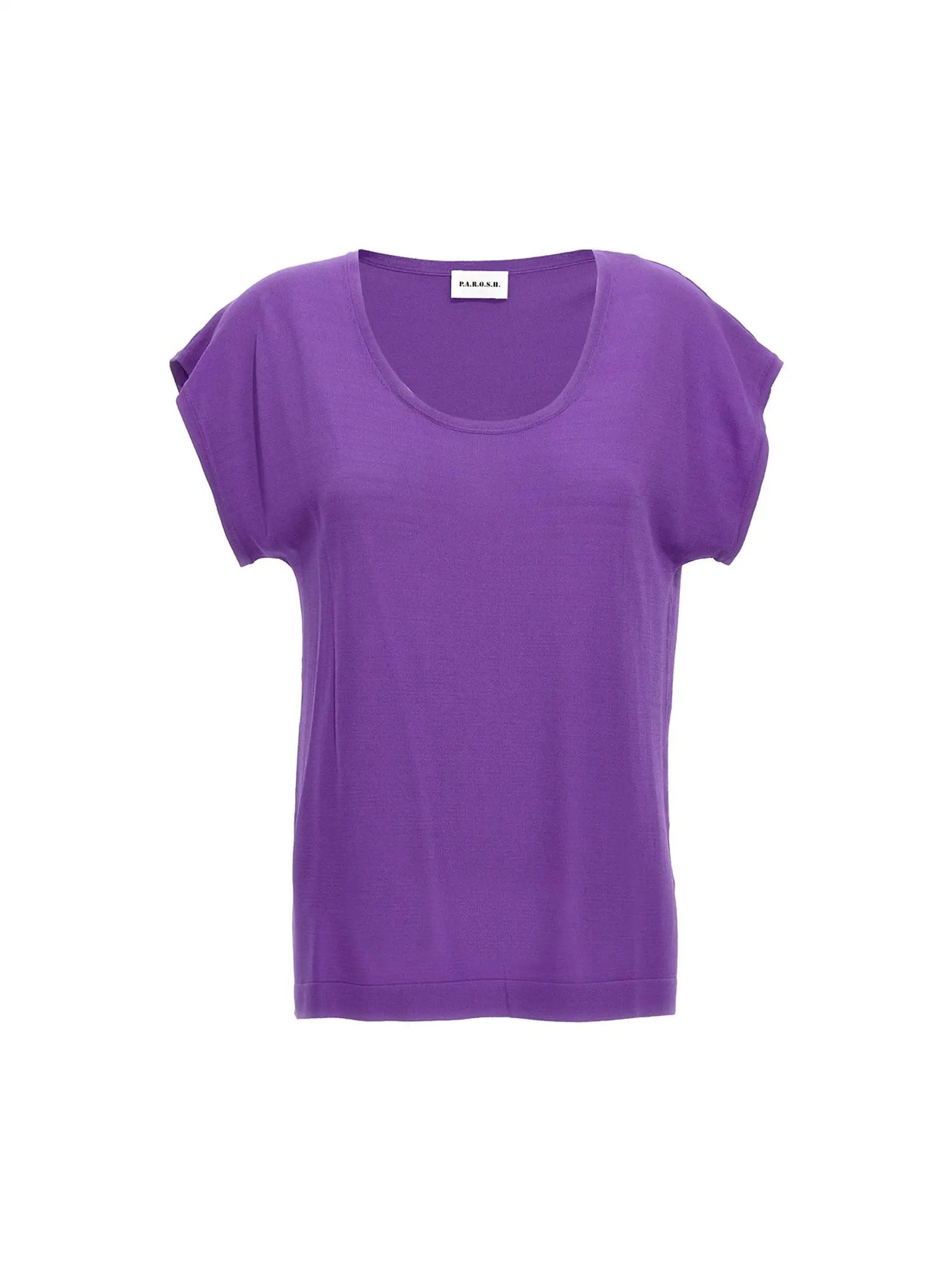 T-shirt violet en viscose P.A.R.O.S.H.