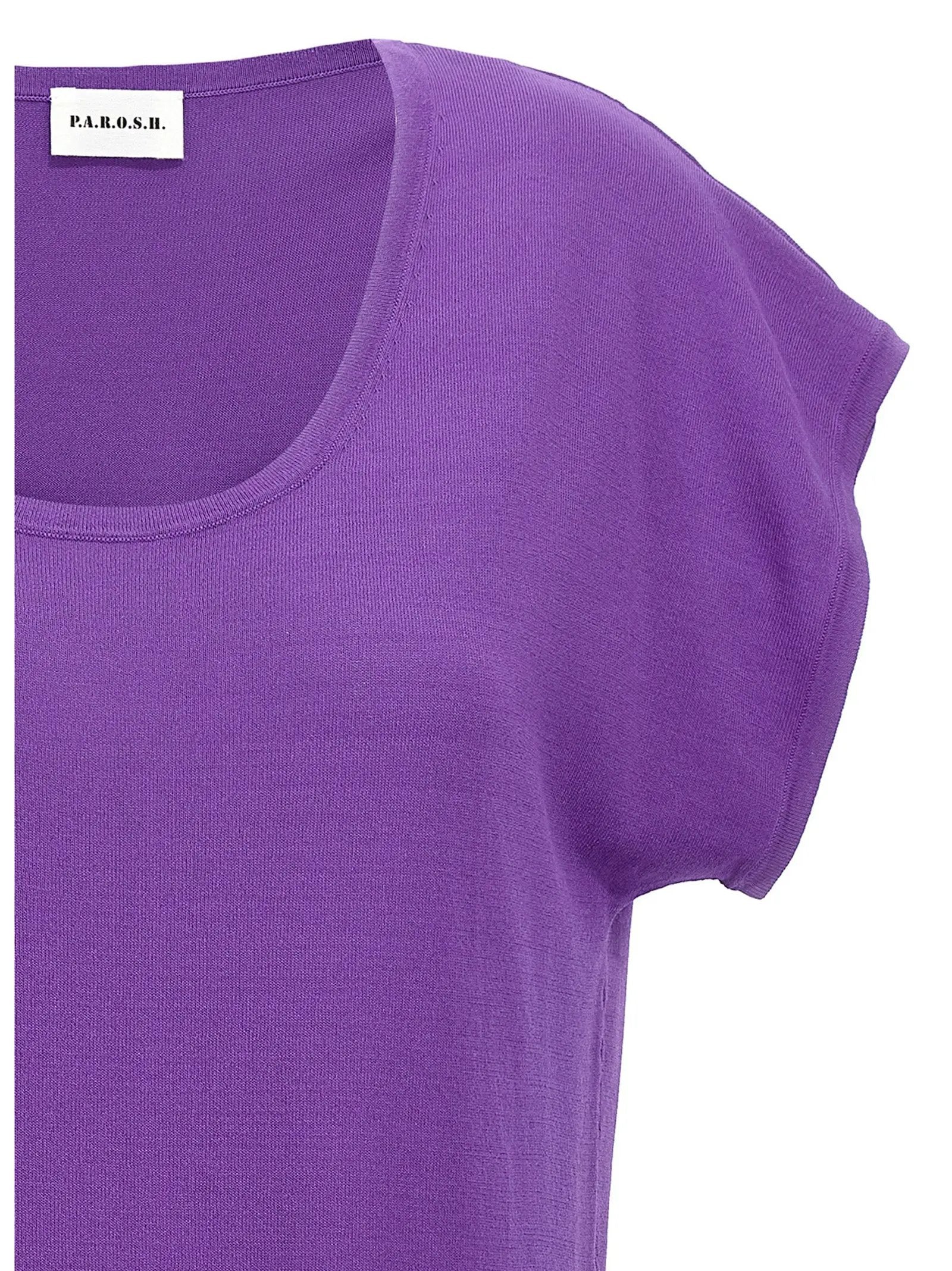 T-shirt violet en viscose P.A.R.O.S.H.