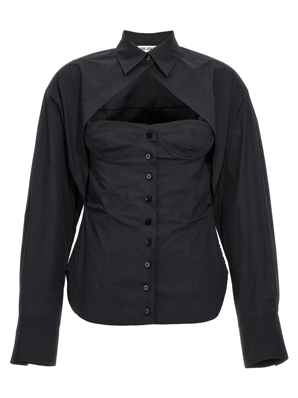 The Attico Black Cotton Blouse