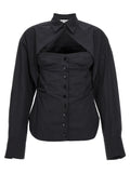 The Attico Black Cotton Blouse