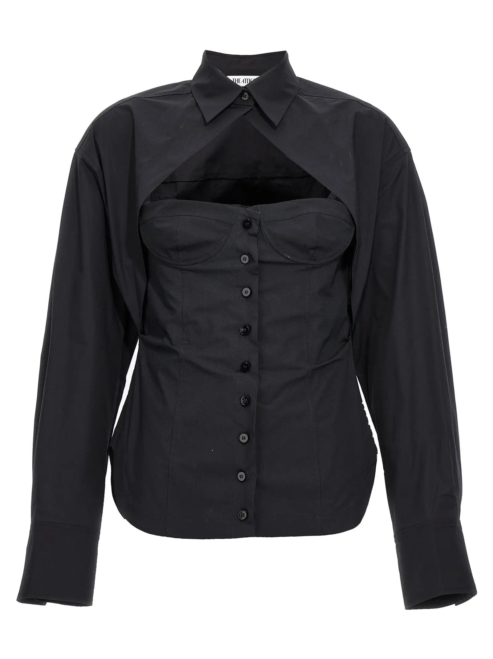 The Attico Black Cotton Blouse