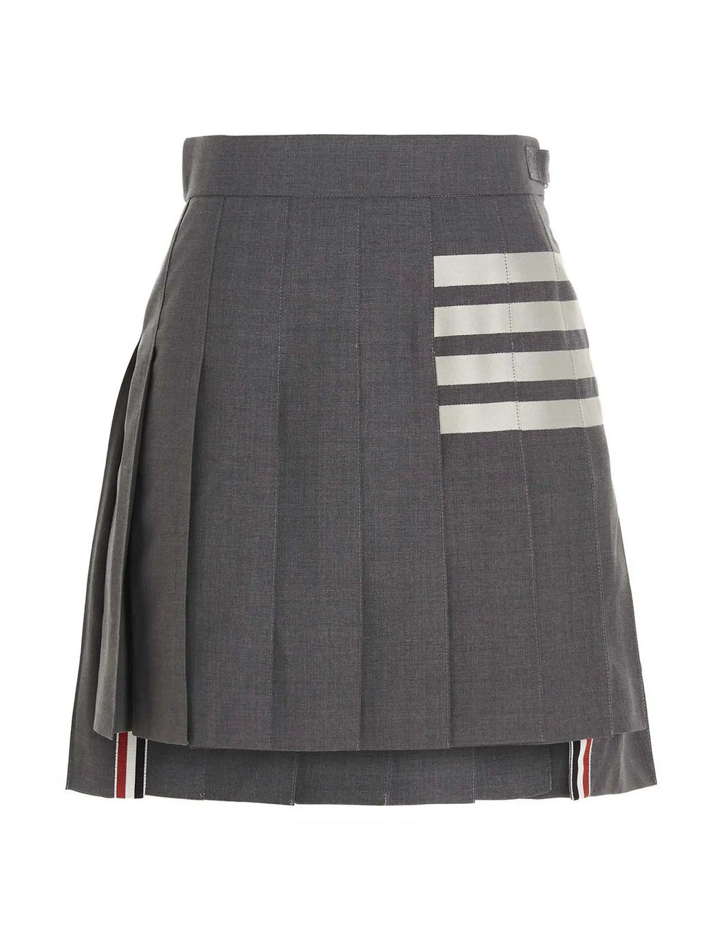 Thom Browne Gray Wool Long Skirt