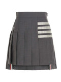 Thom Browne Gray Wool Long Skirt