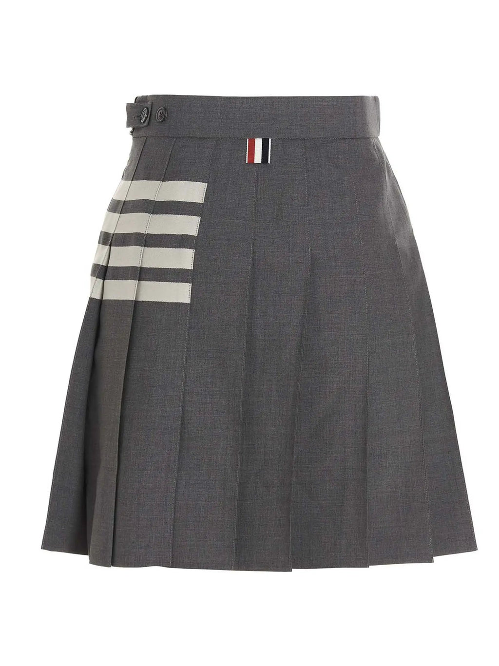 Thom Browne Gray Wool Long Skirt