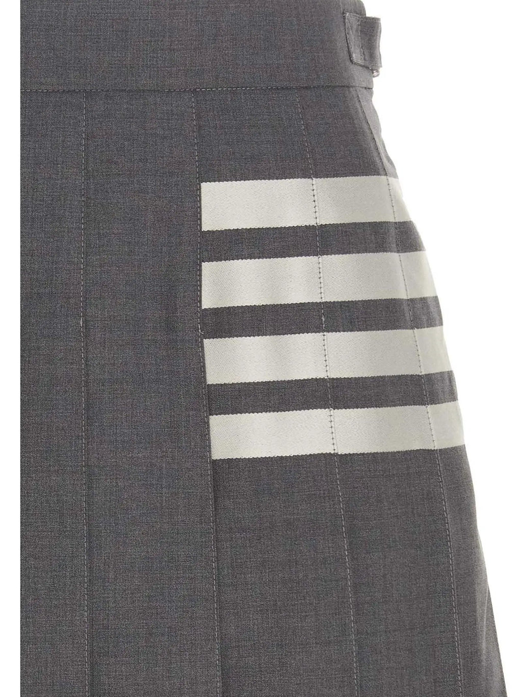 Thom Browne Gray Wool Long Skirt