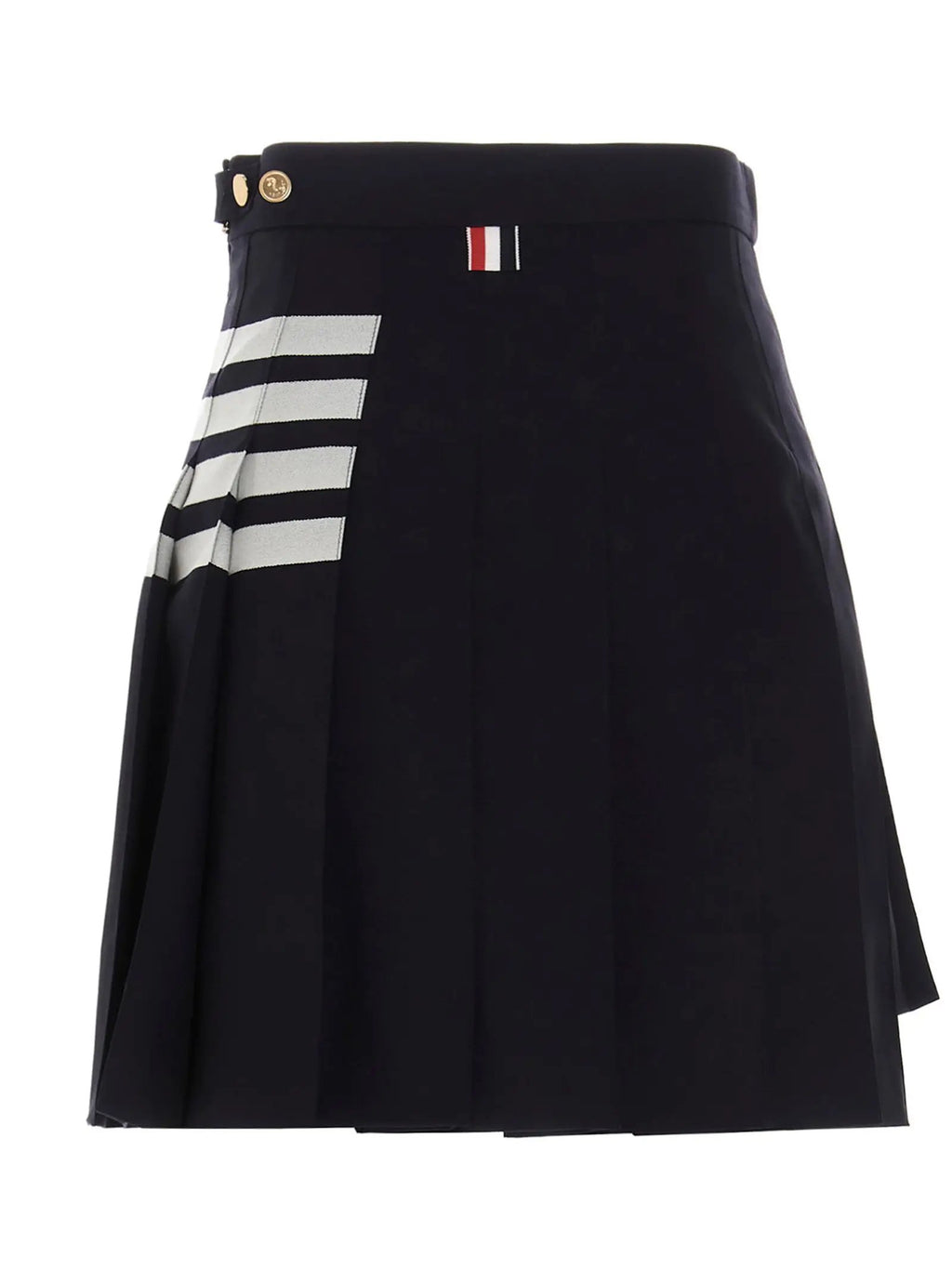 Thom Browne Blue Wool Long Skirt