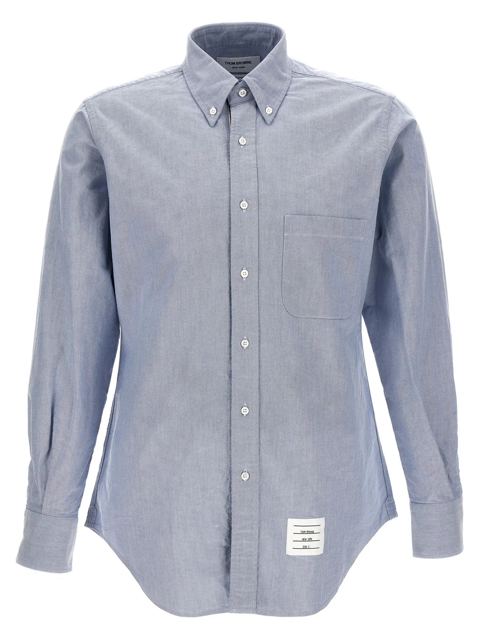 Thom Browne Blue Cotton Blouse