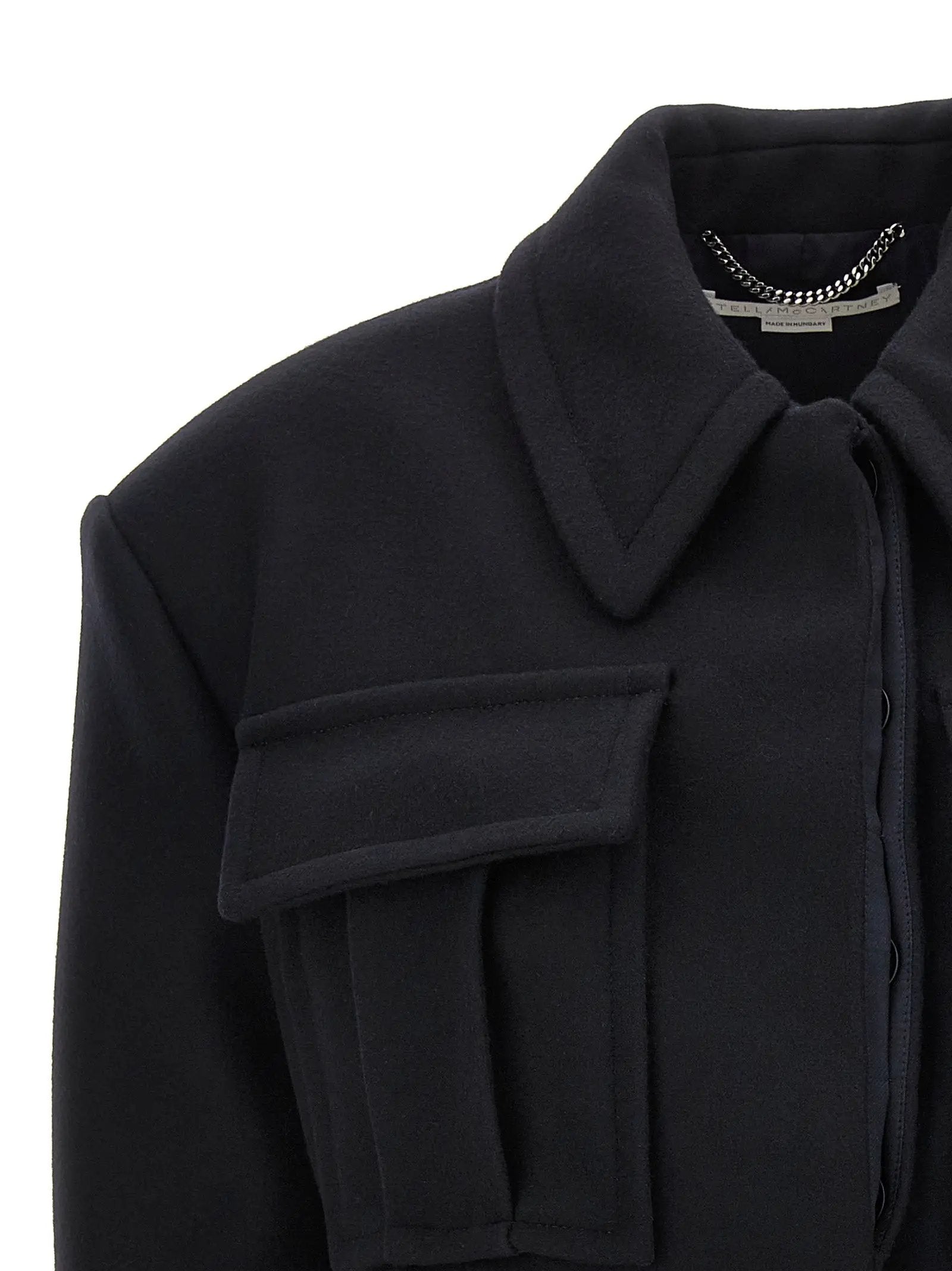 Stella McCartney Black Wool Full-Length Jacket