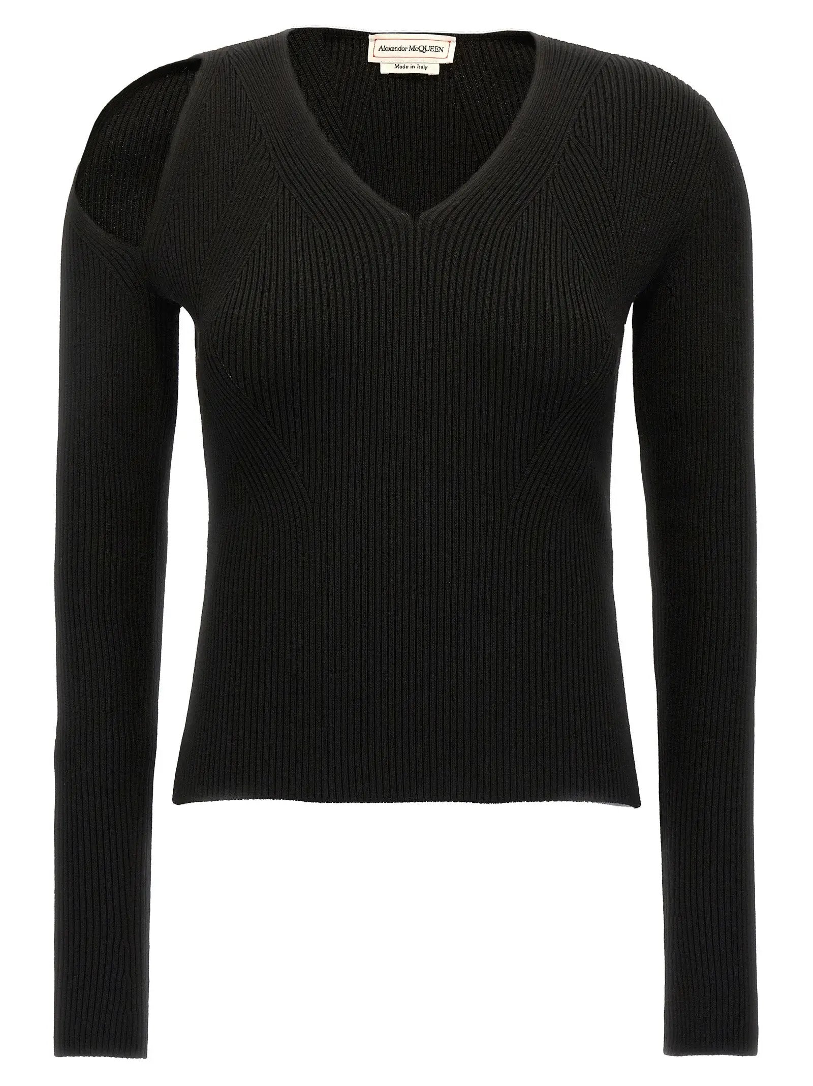 Alexander McQueen Black Wool Cardigan