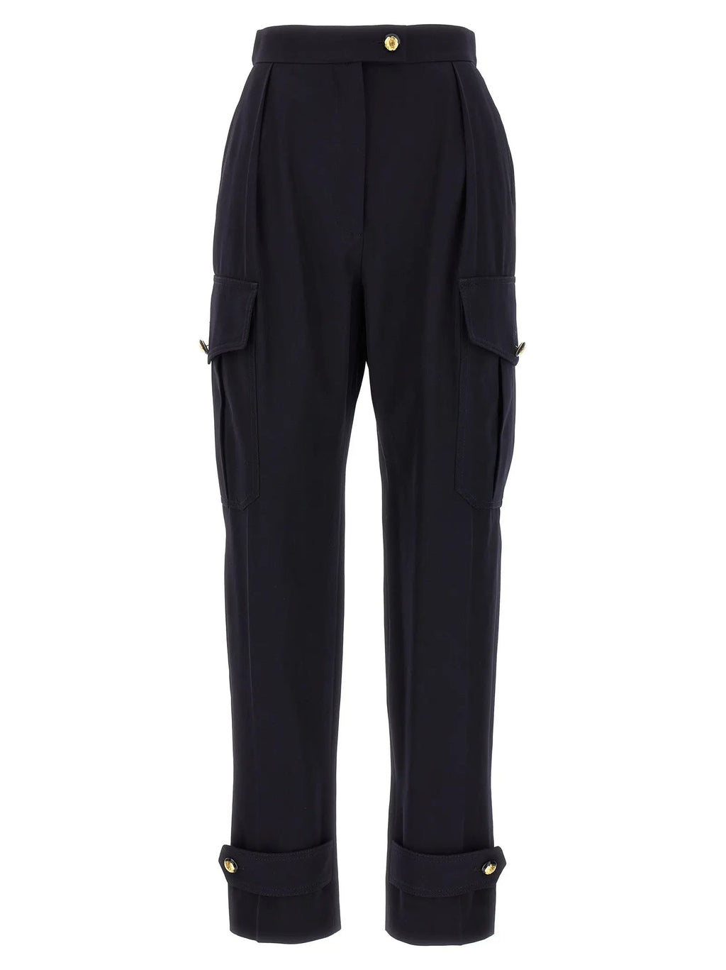 Alexander McQueen Blue Wool Cargo Pants