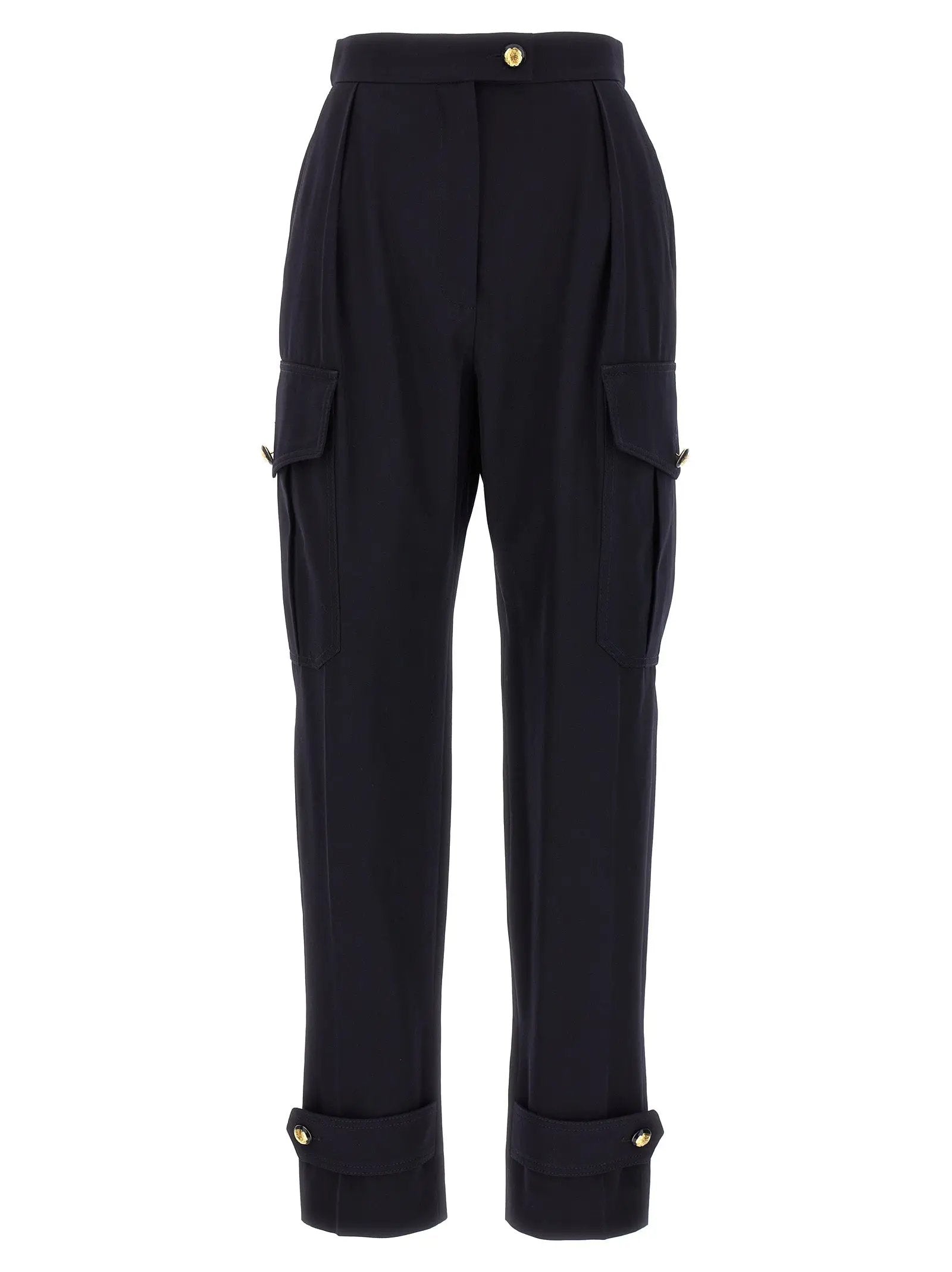Alexander McQueen Blue Wool Cargo Pants