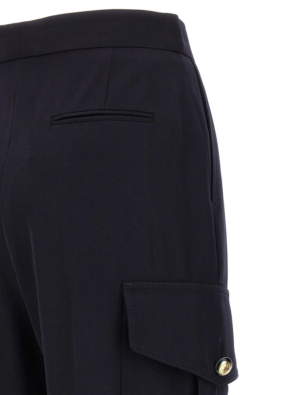 Alexander McQueen Blue Wool Cargo Pants