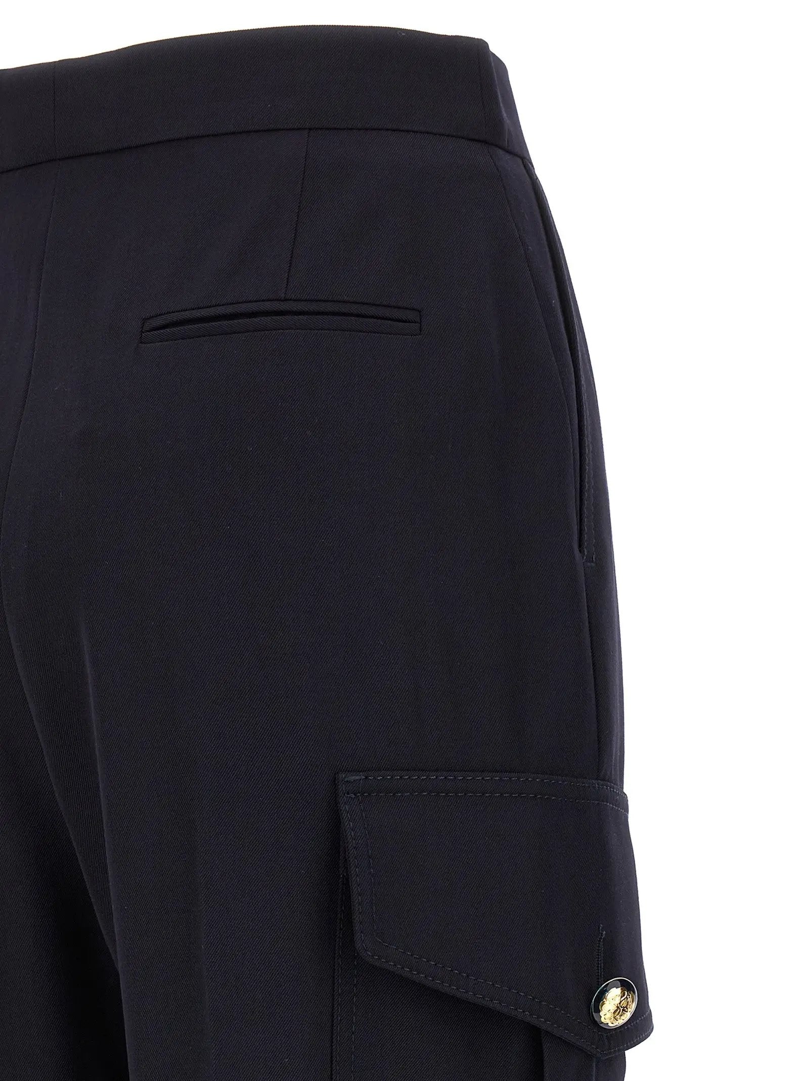 Alexander McQueen Blue Wool Cargo Pants