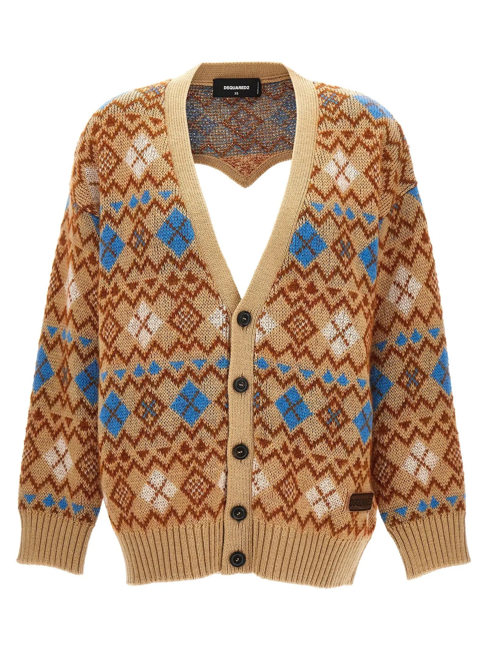 Dsquared² Multicolor Wool Cardigan