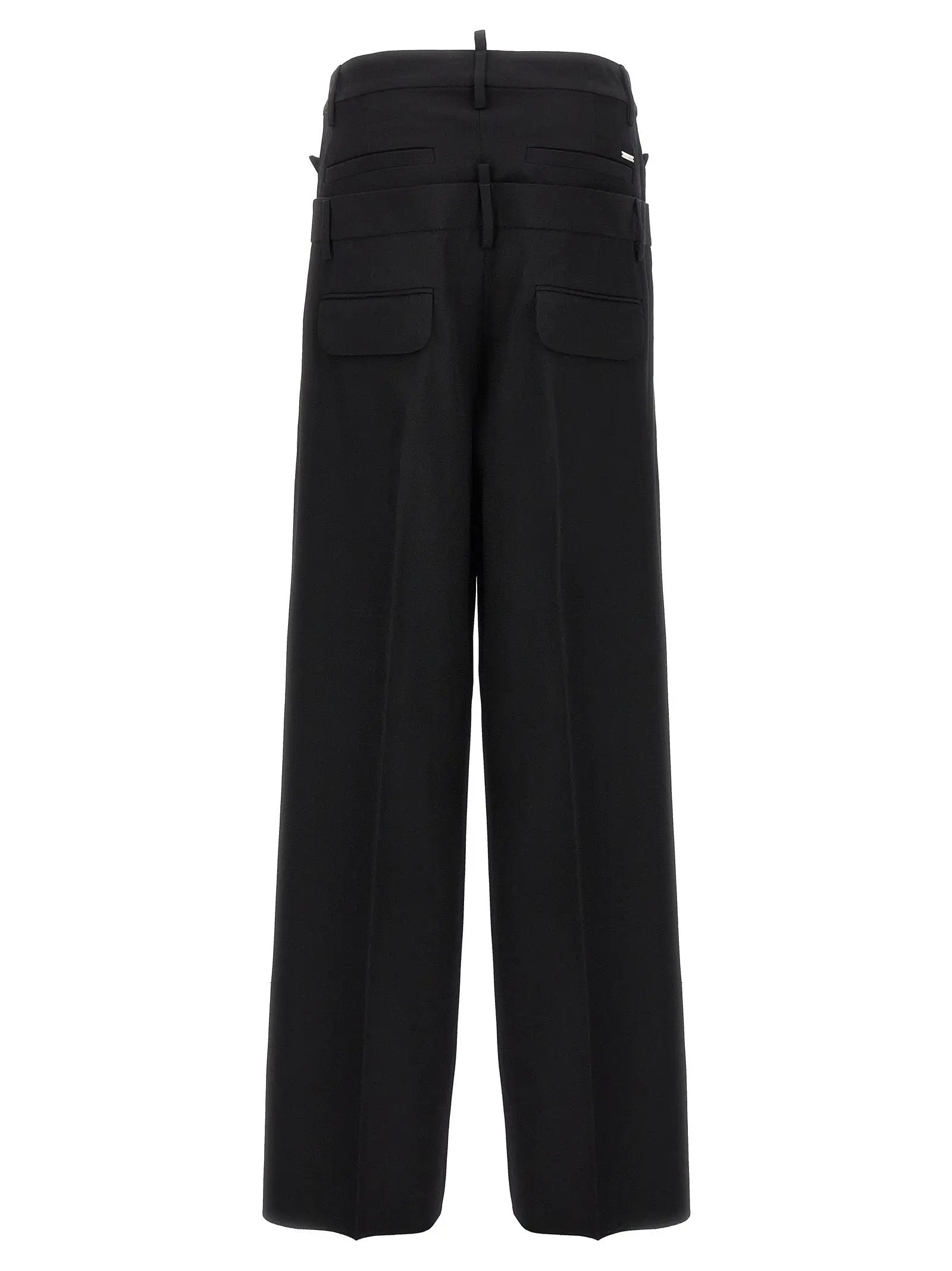 Dsquared² Black Virgin Wool Dress Pants