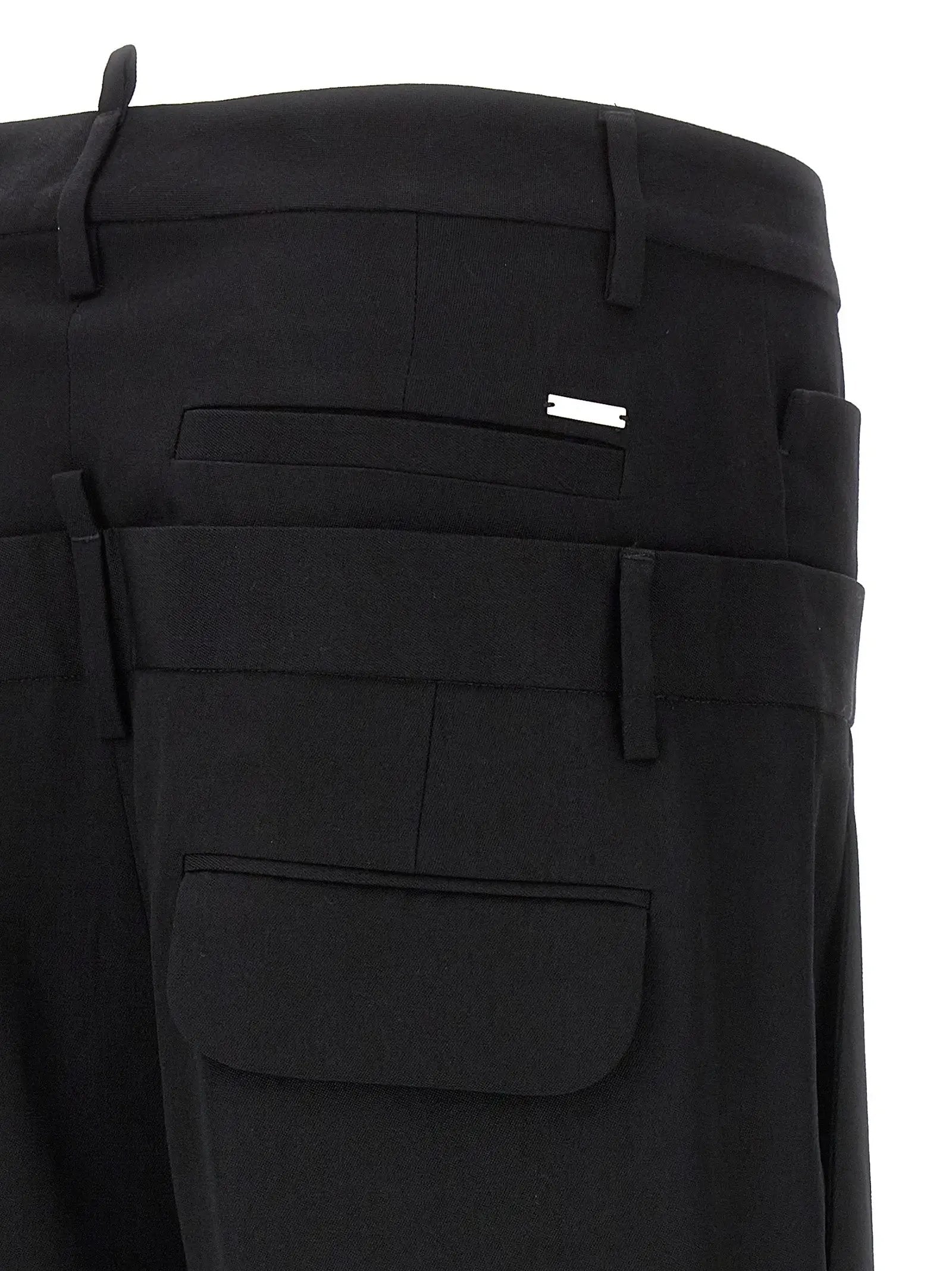 Dsquared² Black Virgin Wool Dress Pants