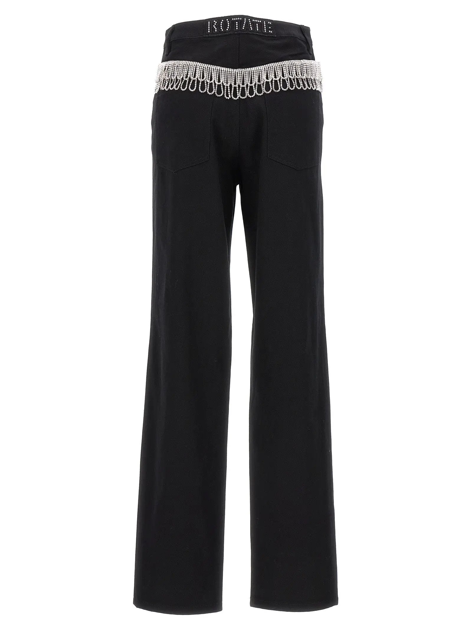 ROTATE BIRGER CHRISTENSEN Black Cotton High-Waisted Jean