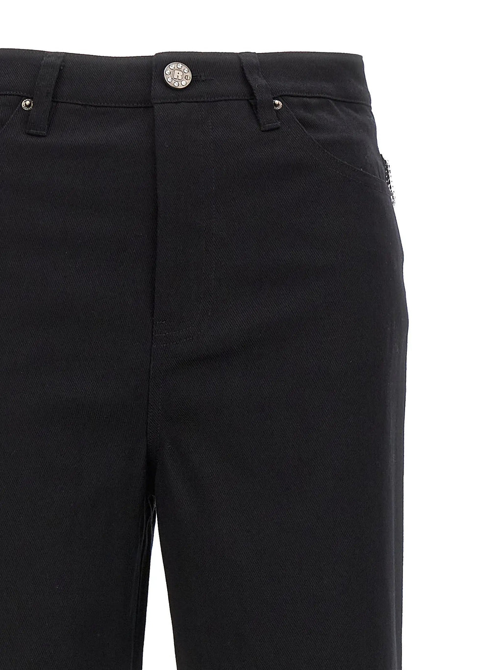 ROTATE BIRGER CHRISTENSEN Black Cotton High-Waisted Jean