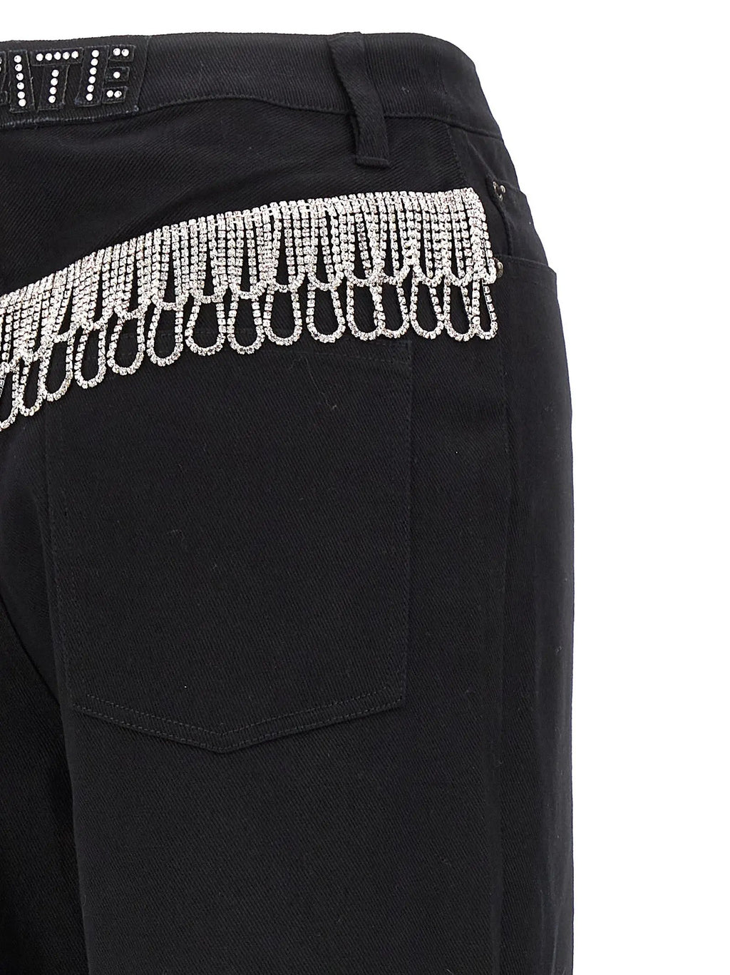 ROTATE BIRGER CHRISTENSEN Black Cotton High-Waisted Jean