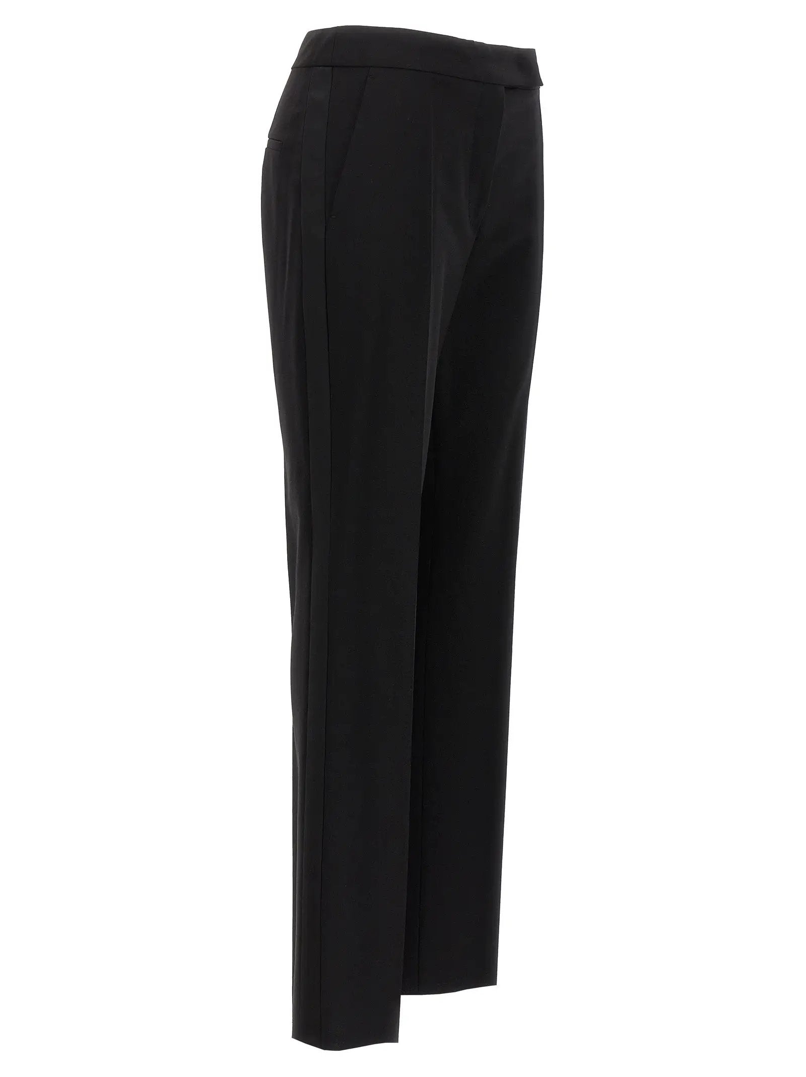 Max Mara Black Virgin Wool Dress Pants