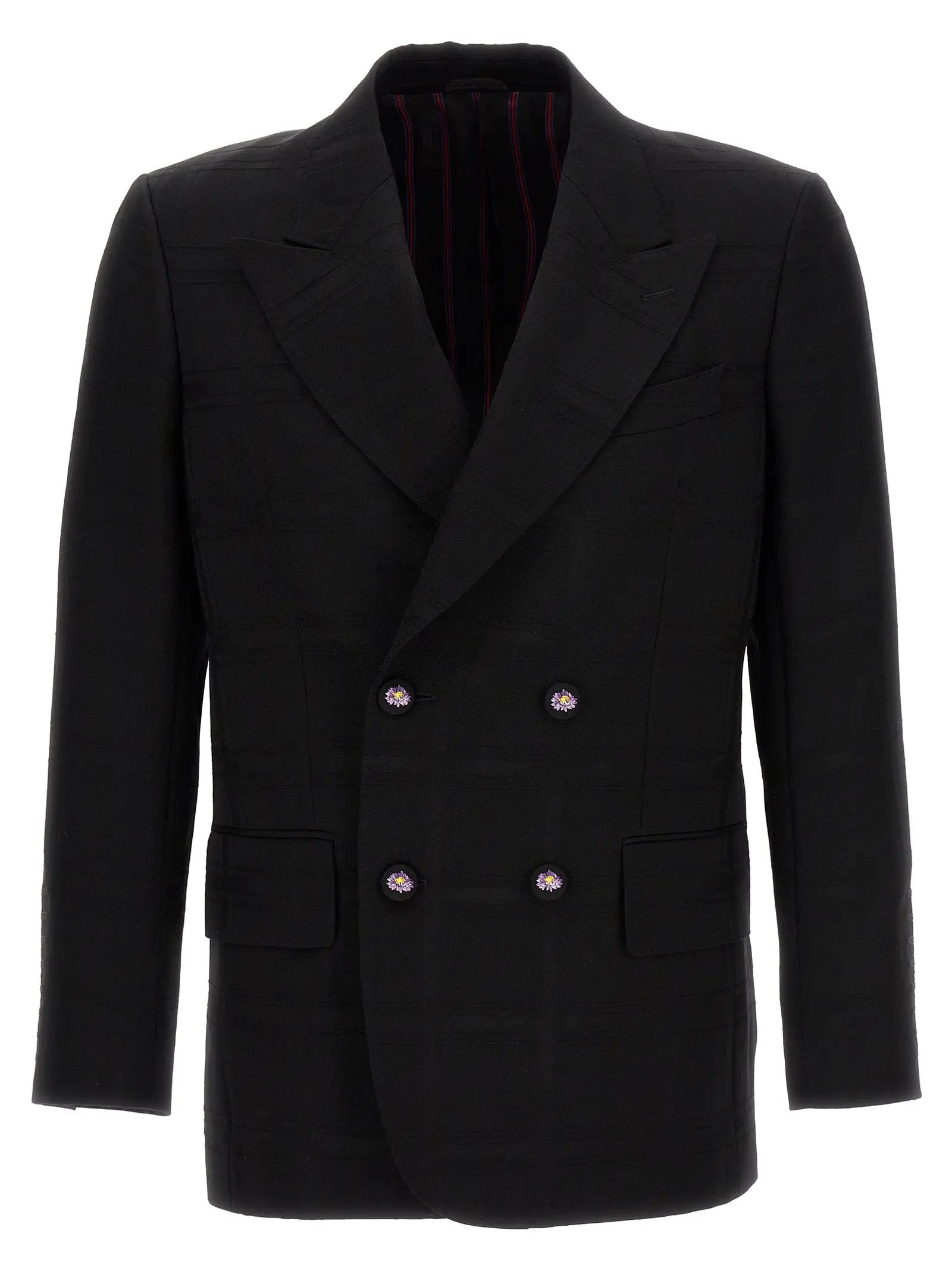Etro Black Virgin Wool Blazer