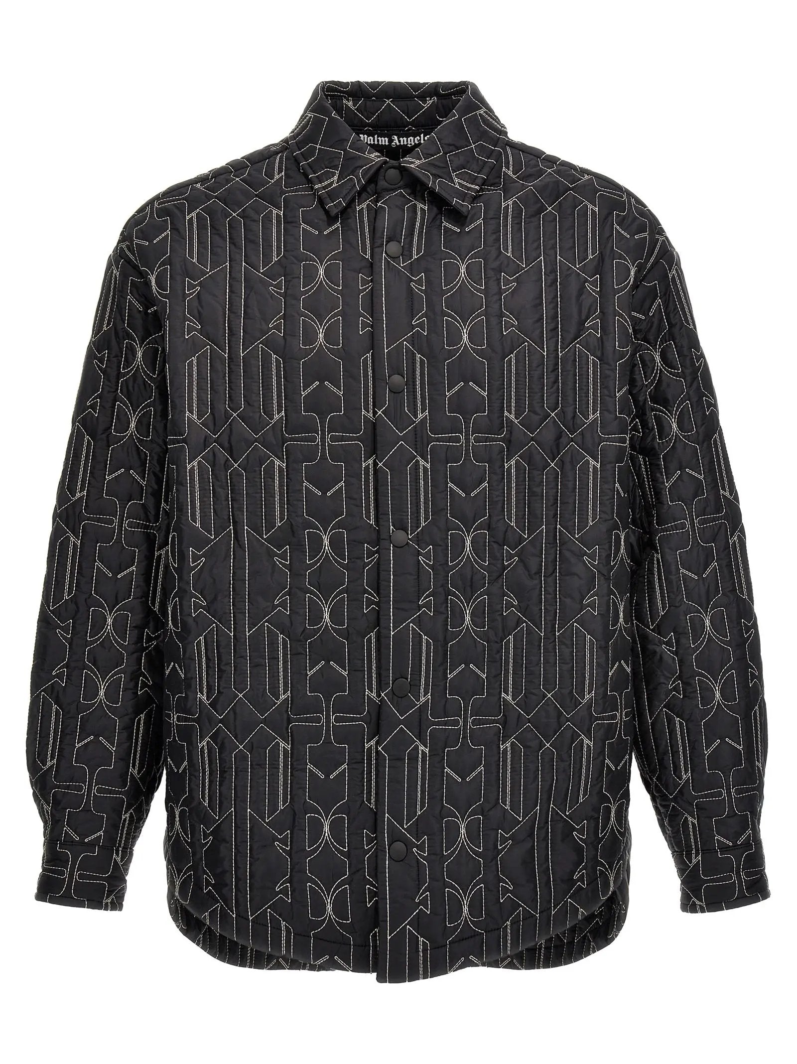 Palm Angels Gray Polyamide Shell Jacket