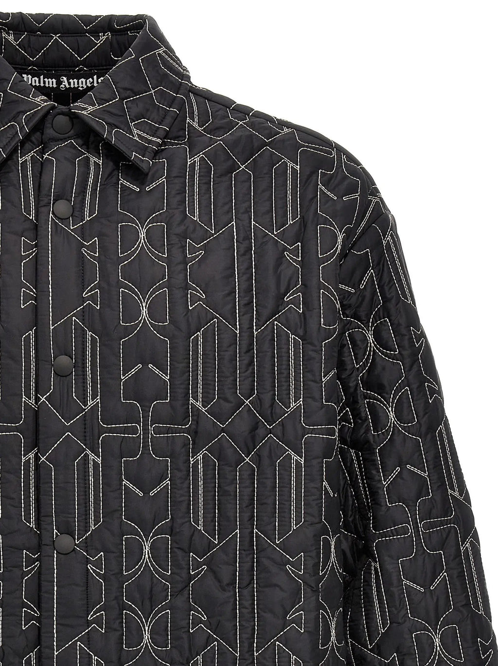 Palm Angels Gray Polyamide Shell Jacket