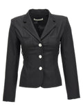Alessandra Rich Black Wool Blazer