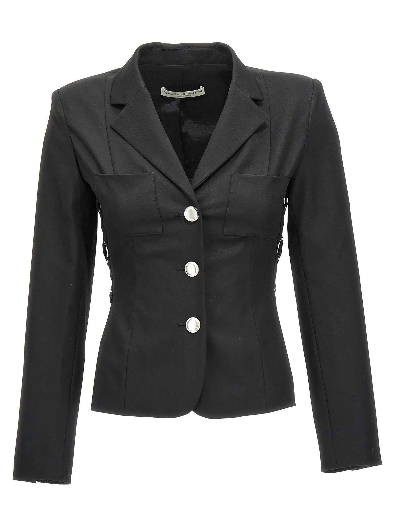 Alessandra Rich Black Wool Blazer