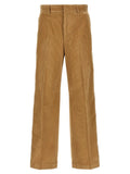 Palm Angels Beige Cotton Casual Pants